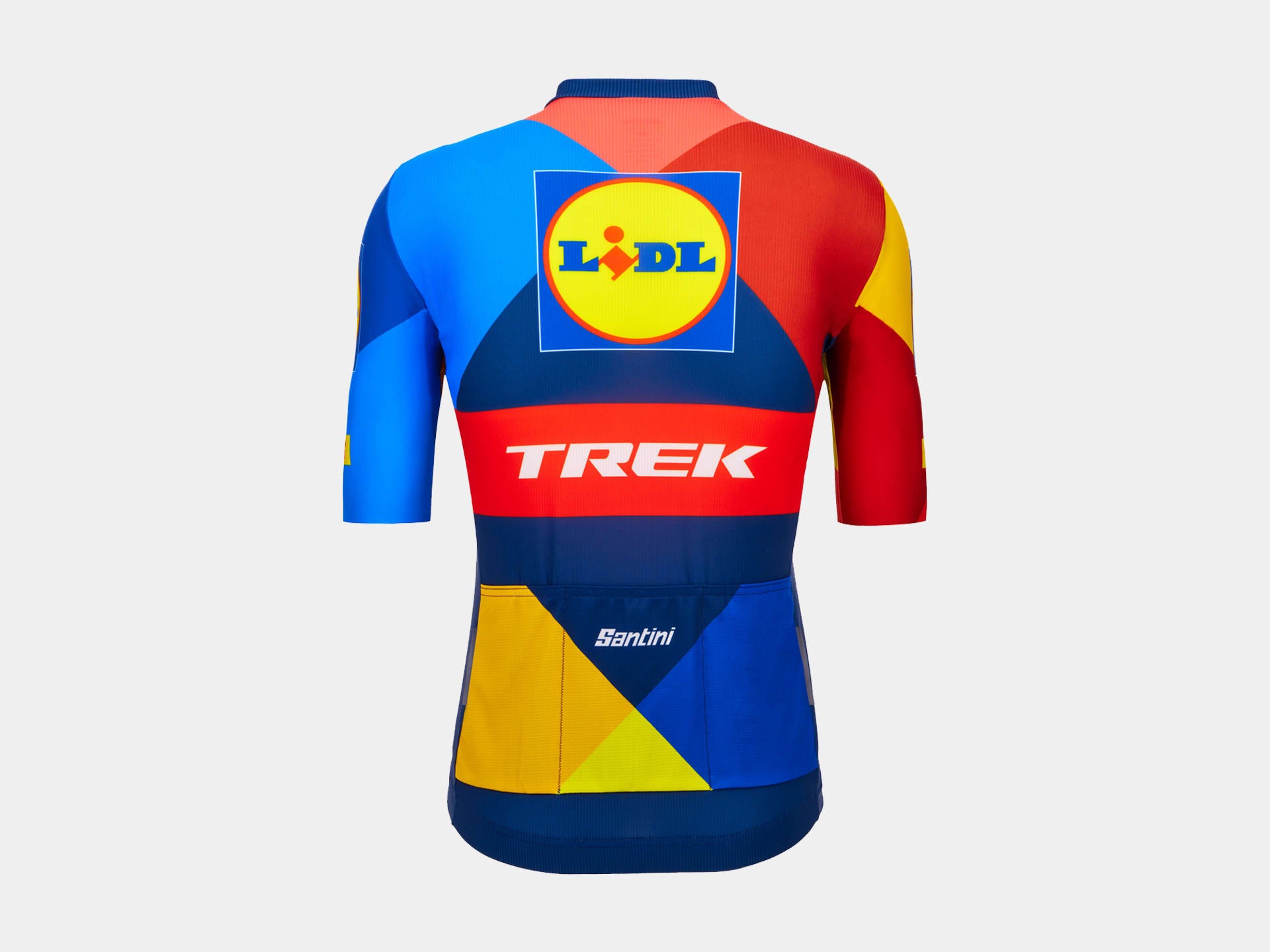Santini Lidl-Trek Replica Race Jersey- Cycling Jersey- Men's Cycling Jersey- Men's Apparel
